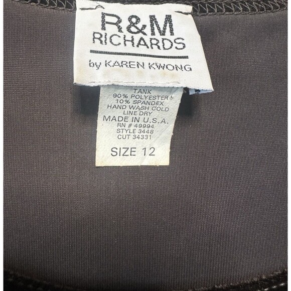 R&M Richards by Karen Wong 2 Piece Set Top & Pants Women's 12 Brown Loungewear - Picture 7 of 8